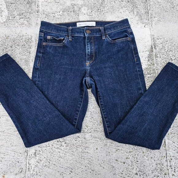 Gap Girls Jeans True Skinny Ankle Blue Denim Jeans Size 27R - Picture 2 of 9